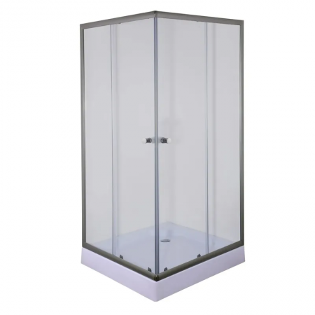 Душова кабіна CUBIC-SCT-01-TR/90x90x195/низький піддон/прозоре скло 4мм/GRAPHITE (MI6905)